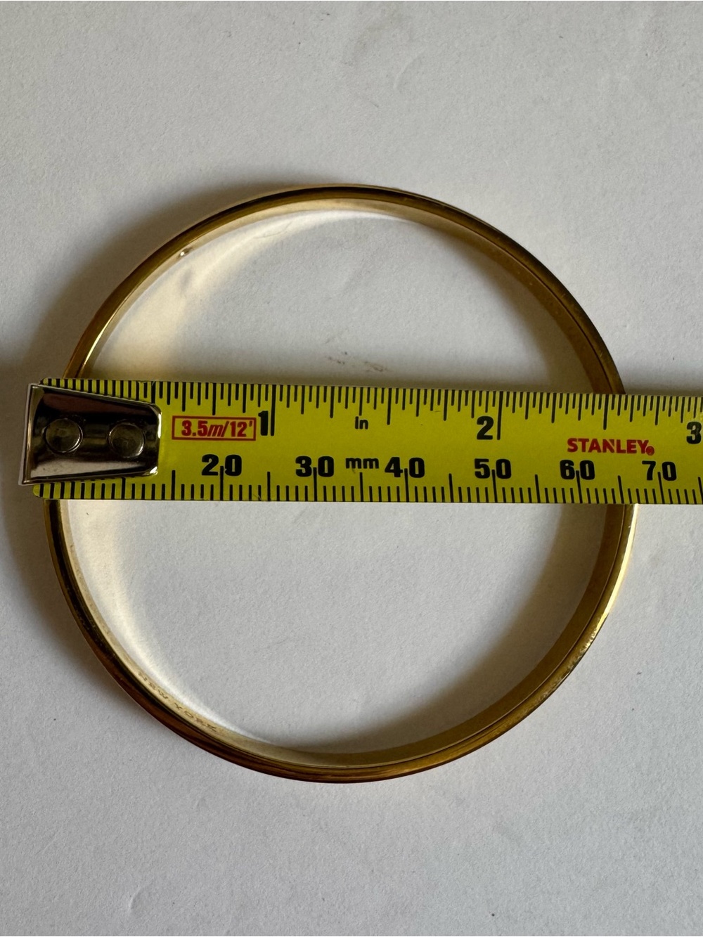 Kate Spade Heart Of Gold Bangle Bracelet Gold Tone Minimalist Stackable - Picture 5 of 8